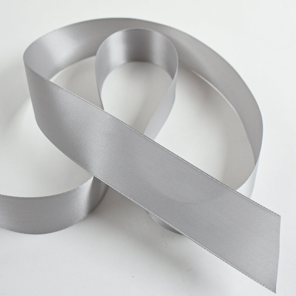 Silver Double-Faced Satin Ribbon – 1-1/2" - 50yd Roll