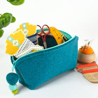 Brigid Wool Pouch - Small teal