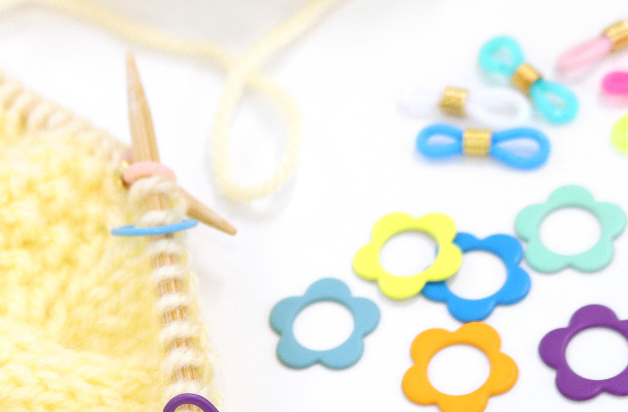 Flower Stitch Markers Set of 10