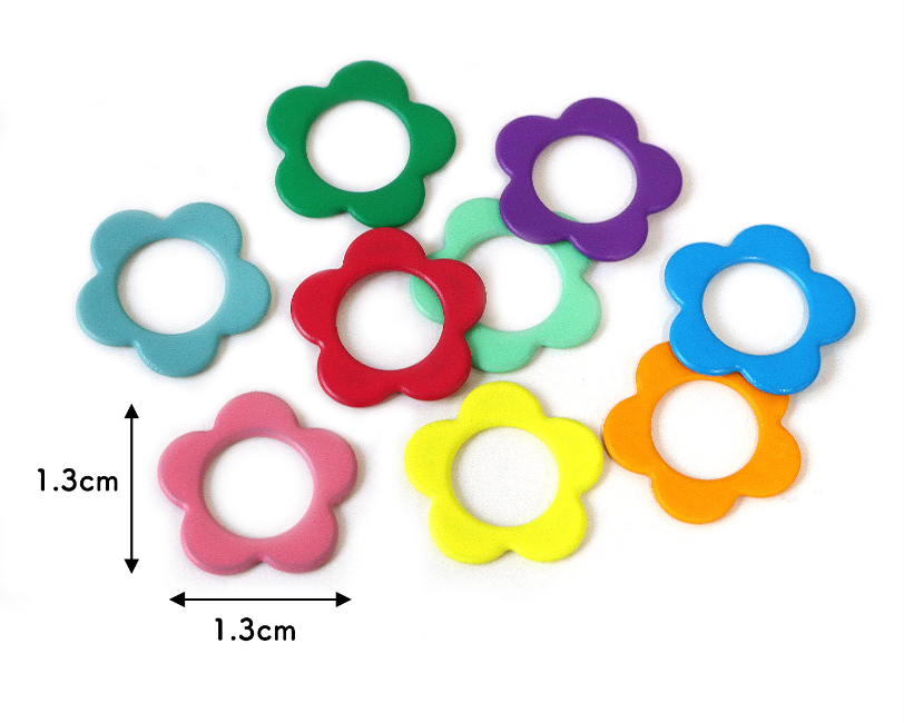 Flower Stitch Markers Set of 10