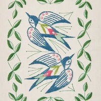 Swallows Green Embroidery Kit by Alice Makabe
