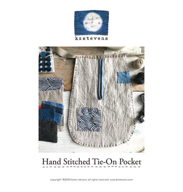 Hand Stitched Tie-On Pocket Pattern by KZ Stevens