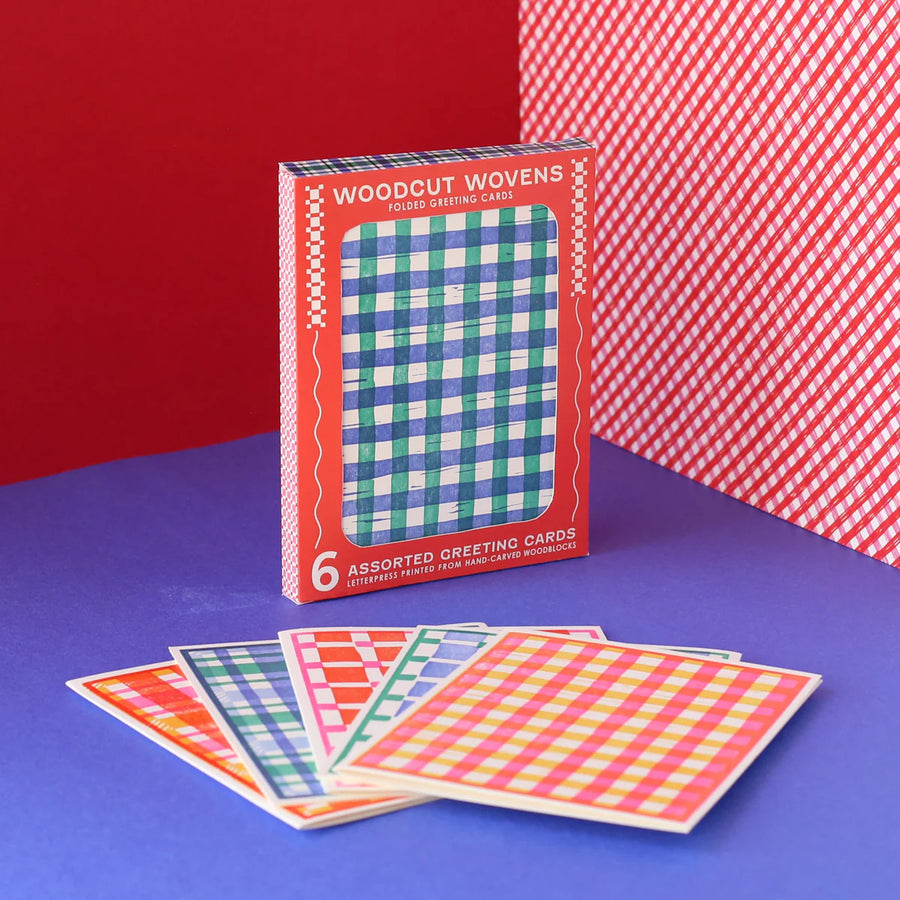 Woodcut Wovens Letterpress Card Set