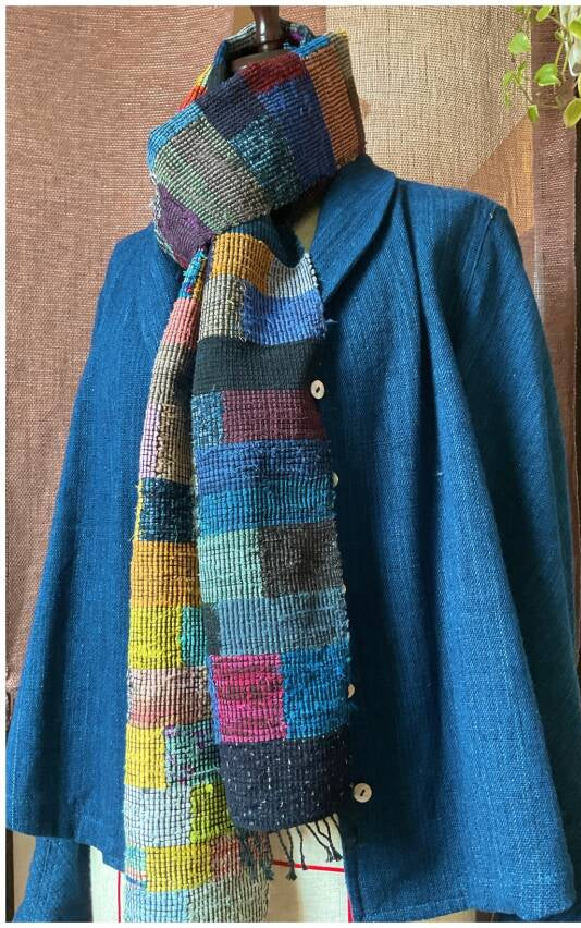 Handwoven Sakiori - Mosaic of Light & Dark