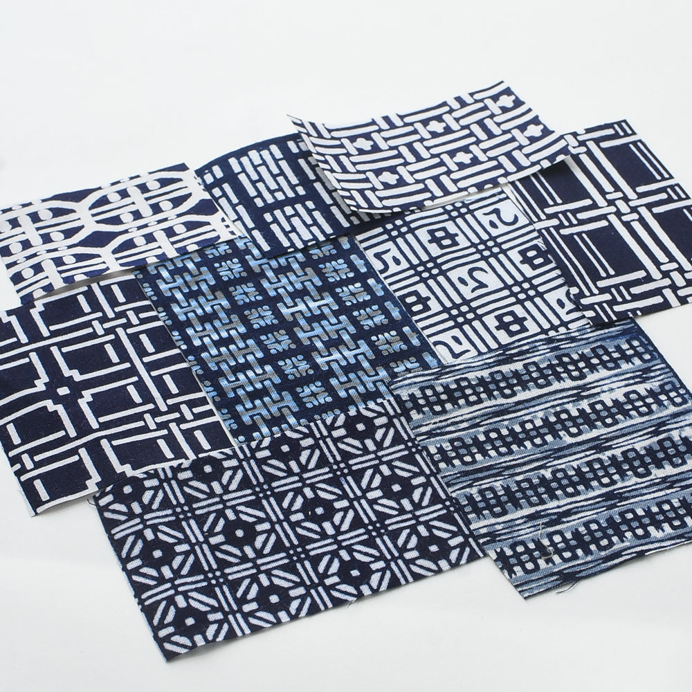 Yukata Cotton Fabric Pack - Indigo