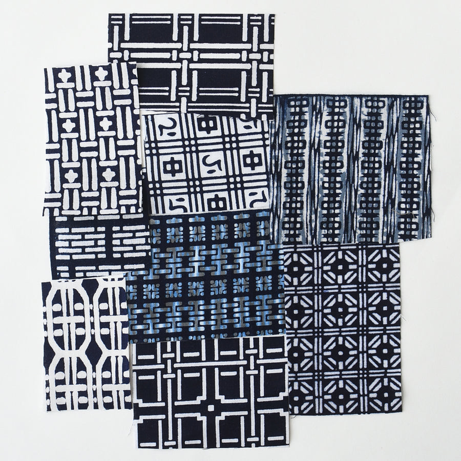 Yukata Cotton Fabric Pack - Indigo