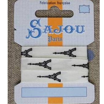 Woven Ribbon with Eiffel Tower