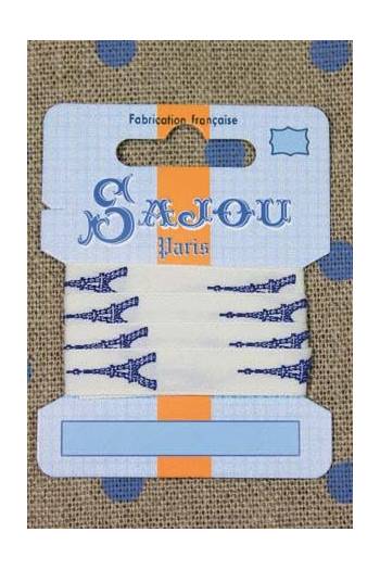 Woven Ribbon with Eiffel Tower