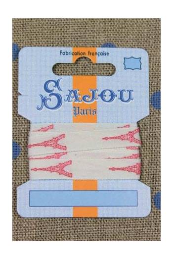 Woven Ribbon with Eiffel Tower