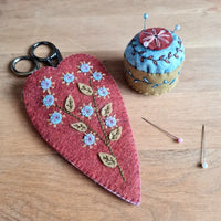 Embroidered Scissors Pouch and Mini Pincushion Felt Craft Kit