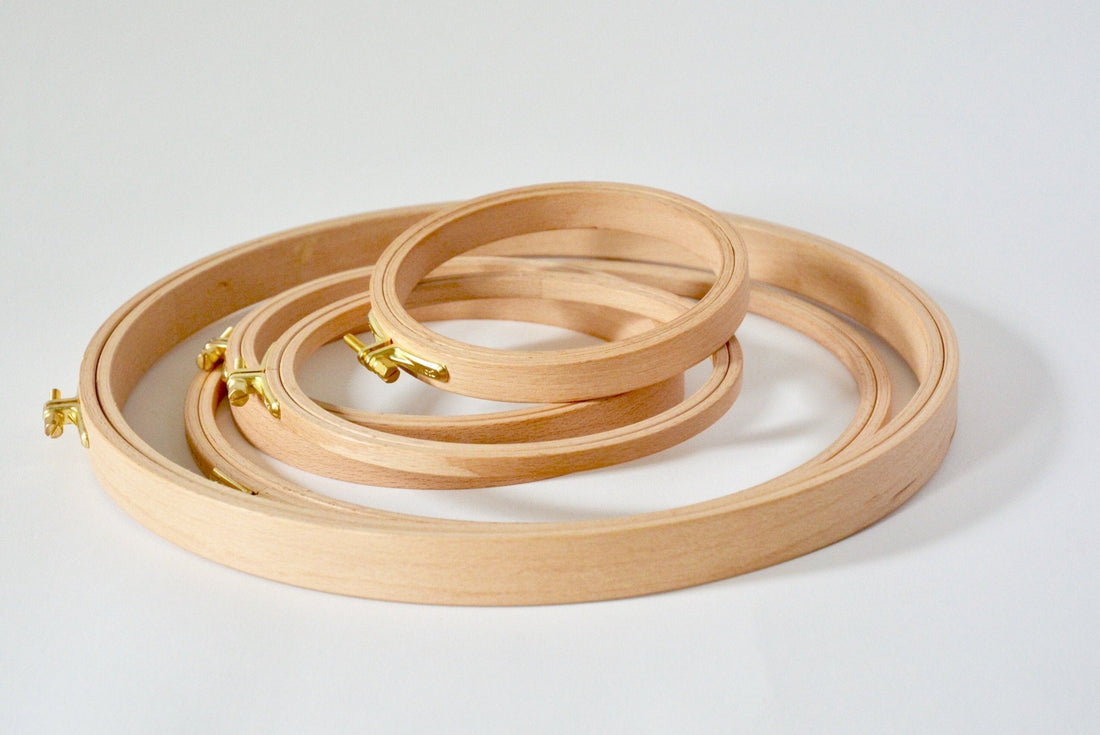 Wood Embroidery Hoops, Adjustable -- 16mm