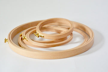 Wood Embroidery Hoops, 16mm