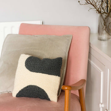 Mono Shapes punch needle cushion kit | Modern DIY craft kit