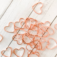 Heart Stitch Markers, Rose Gold