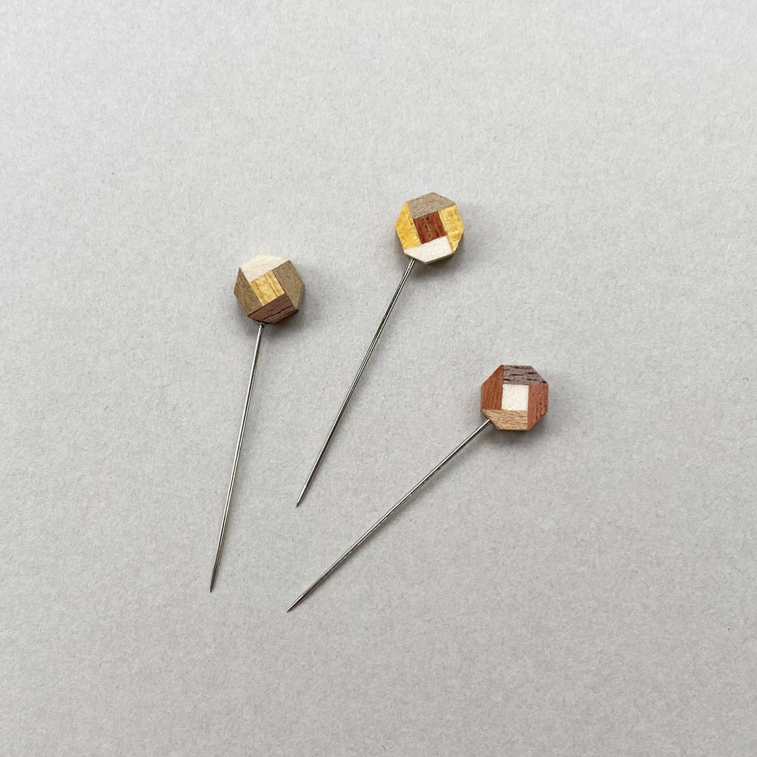 Parquet Flower Pins