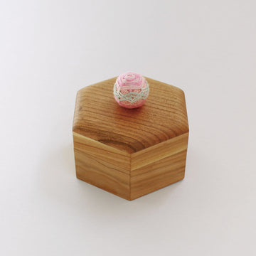 Hexagonal Temari Box, Pink