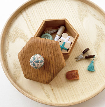 Hexagonal Temari Box, Green