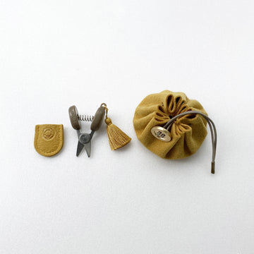 Mini Scissors and Mini Drawstring Pouch Set