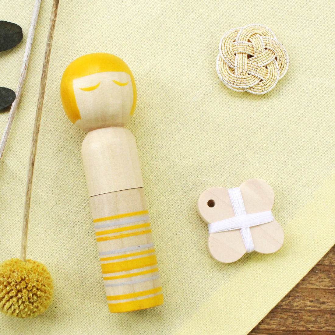 Kokeshi Doll Pin Cushion Set