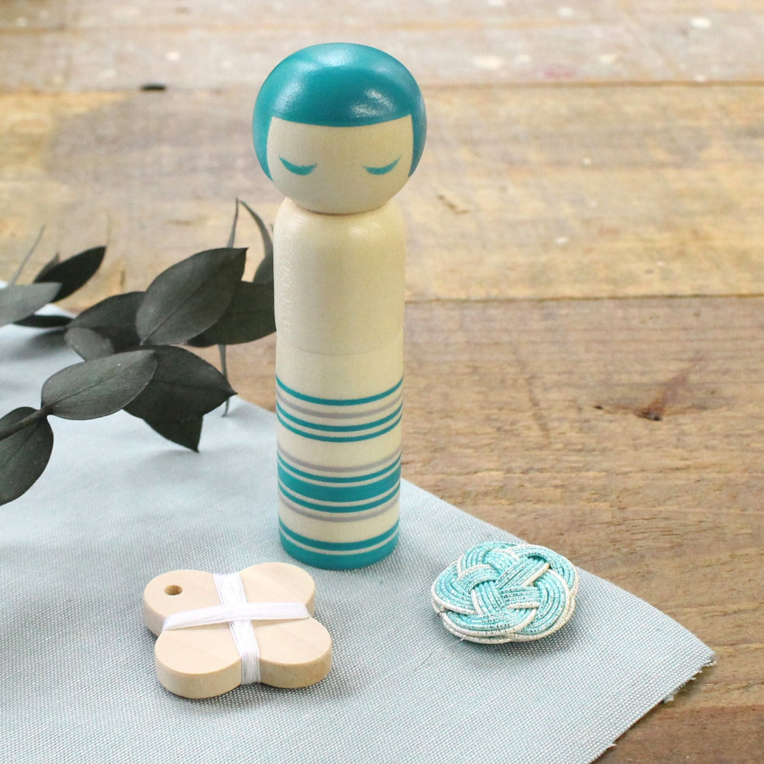 Kokeshi Doll Pin Cushion Set