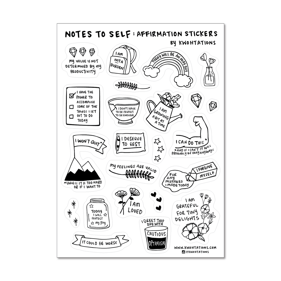 Affirmation Sticker Sheet