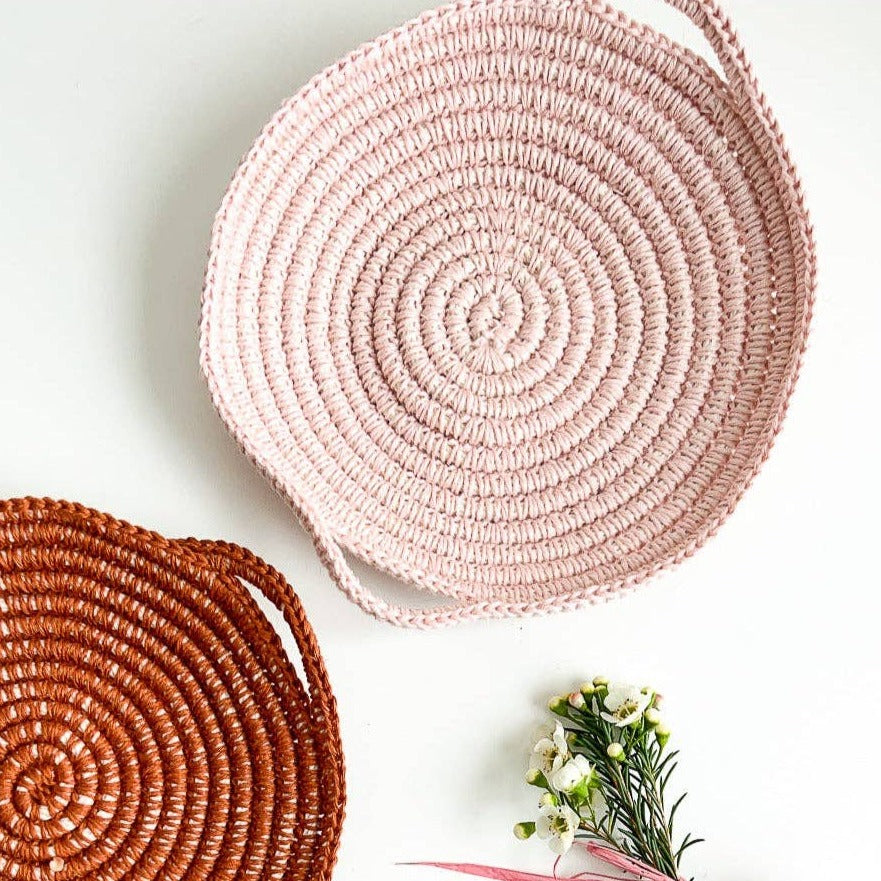 Skye Linen Basket Kit, Blush and Rust | Brooklyn Haberdashery