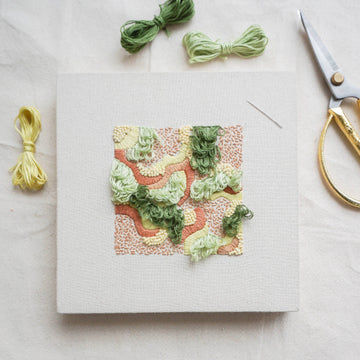 Hidden Mountains, Olive Embroidery Kit