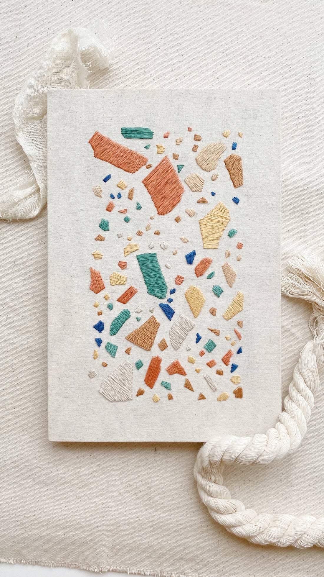 Terrazo Embroidery Kit, Earth