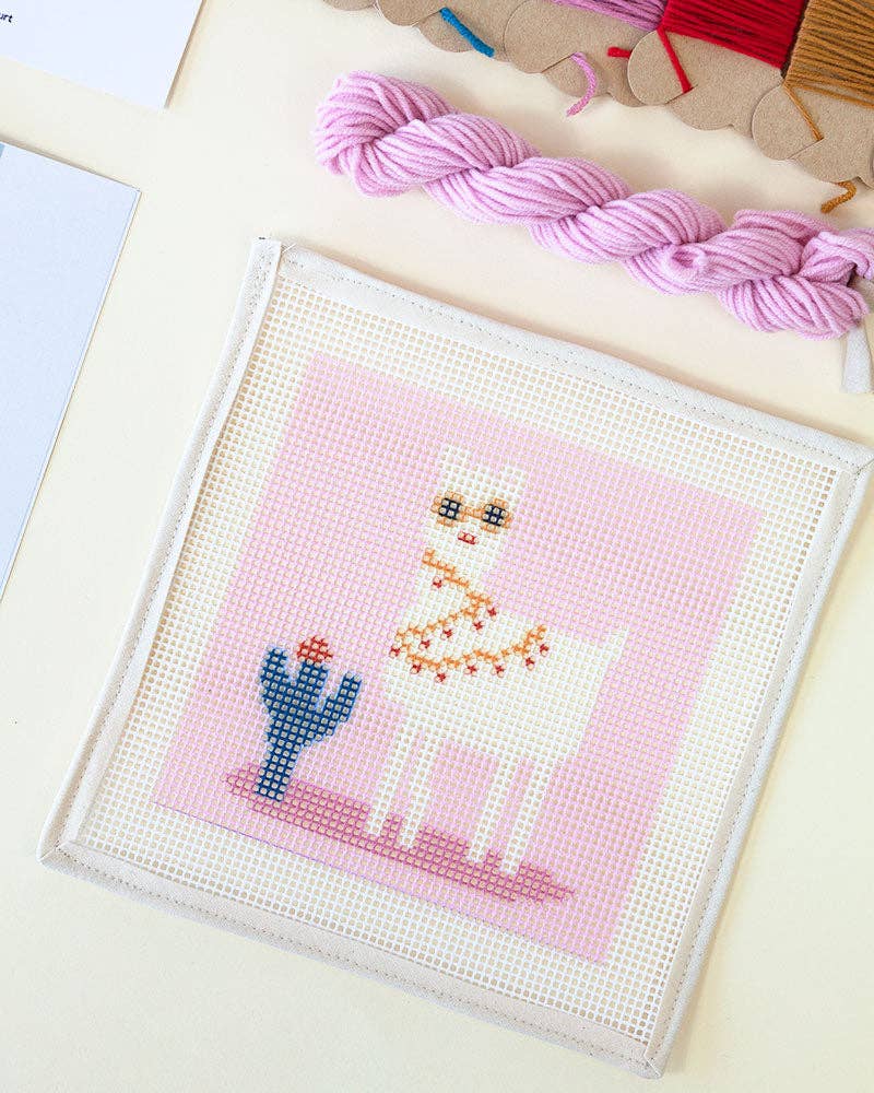 No Drama Llama Needlepoint Kit for Kids