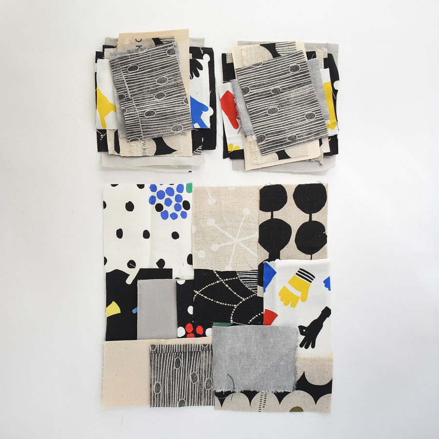 Block Prints Fabric Pack, Black+White