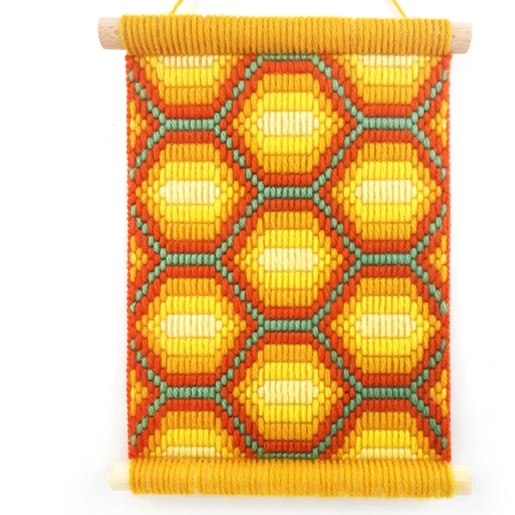 Bargello Embroidery Wall Hanging Kit, Honeycomb | Brooklyn Haberdashery