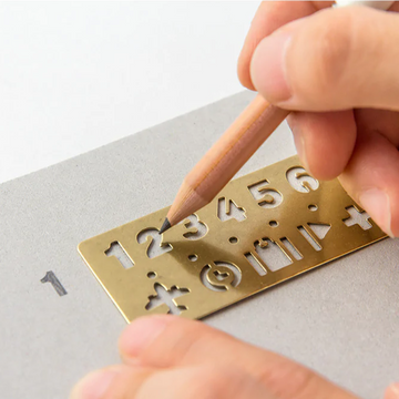 TRC Brass Template Bookmark with Numbers