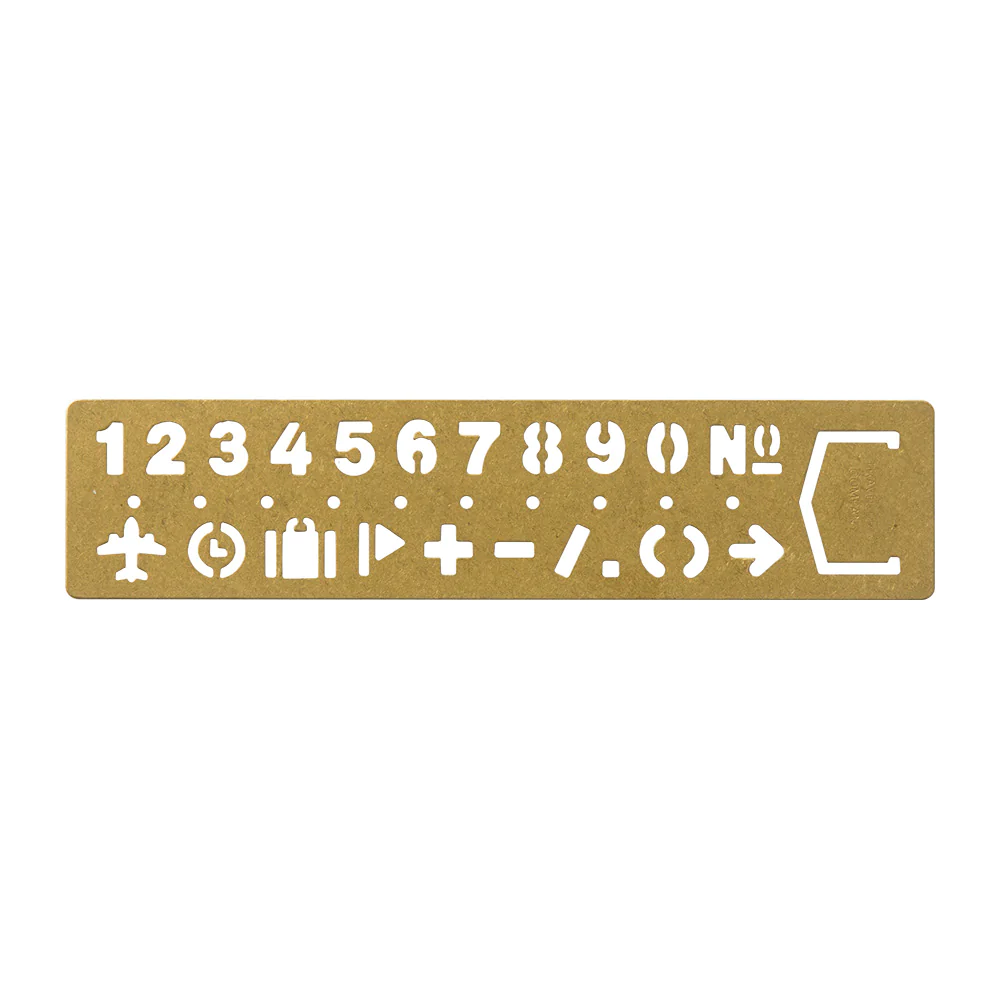 TRC Brass Template Bookmark with Numbers