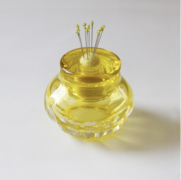 Otaru Kiriko Pin Cushion, Yellow