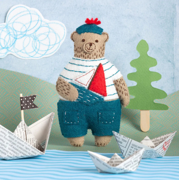 Marcel the Sailor Bear Felt Mini Craft Kit | Brooklyn Haberdashery