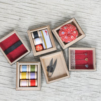 Triple Lacquer Sewing Box, Red