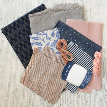 Fabric + Thread Bundle, Rosy Blues