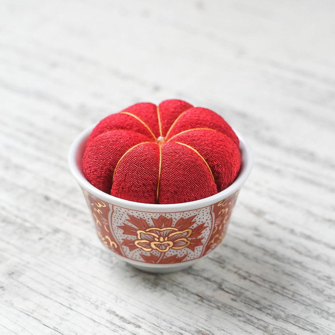 Kutani Pin Cushion, Indigo Yoshidaya