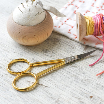 Curved Gold Embroidery Scissors