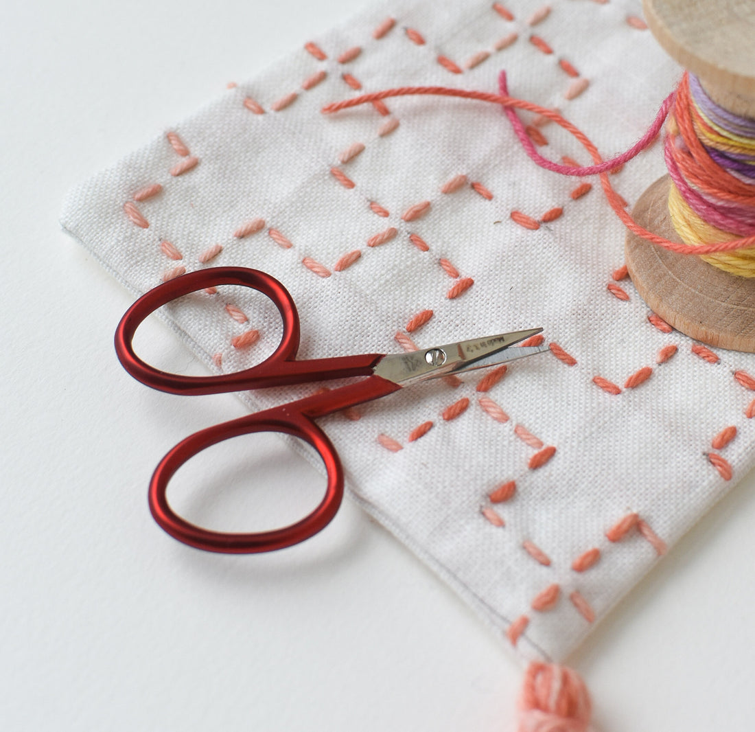 Tiny Red Embroidery Scissors