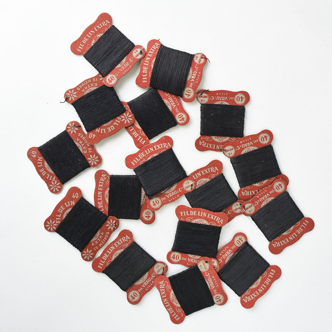 Fil de Lin Extra Linen Black 40 Thread