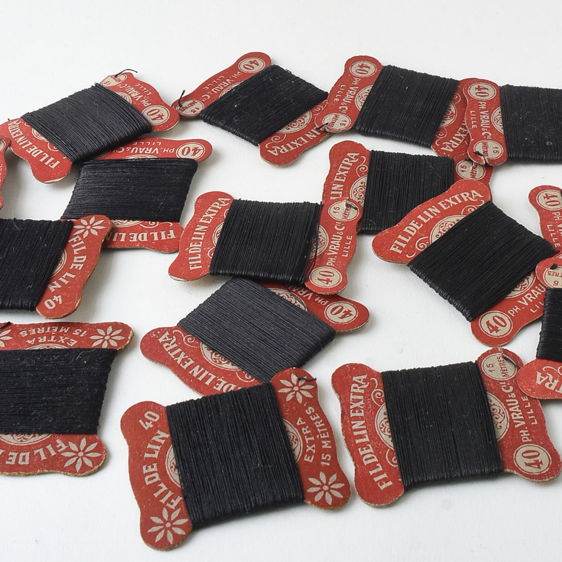 Fil de Lin Extra Linen Black 40 Thread