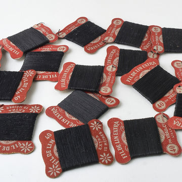 Fil de Lin Extra Linen Black 40 Thread