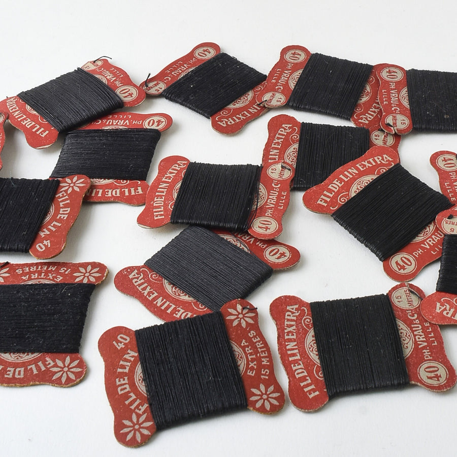 Fil de Lin Extra Linen Black 40 Thread