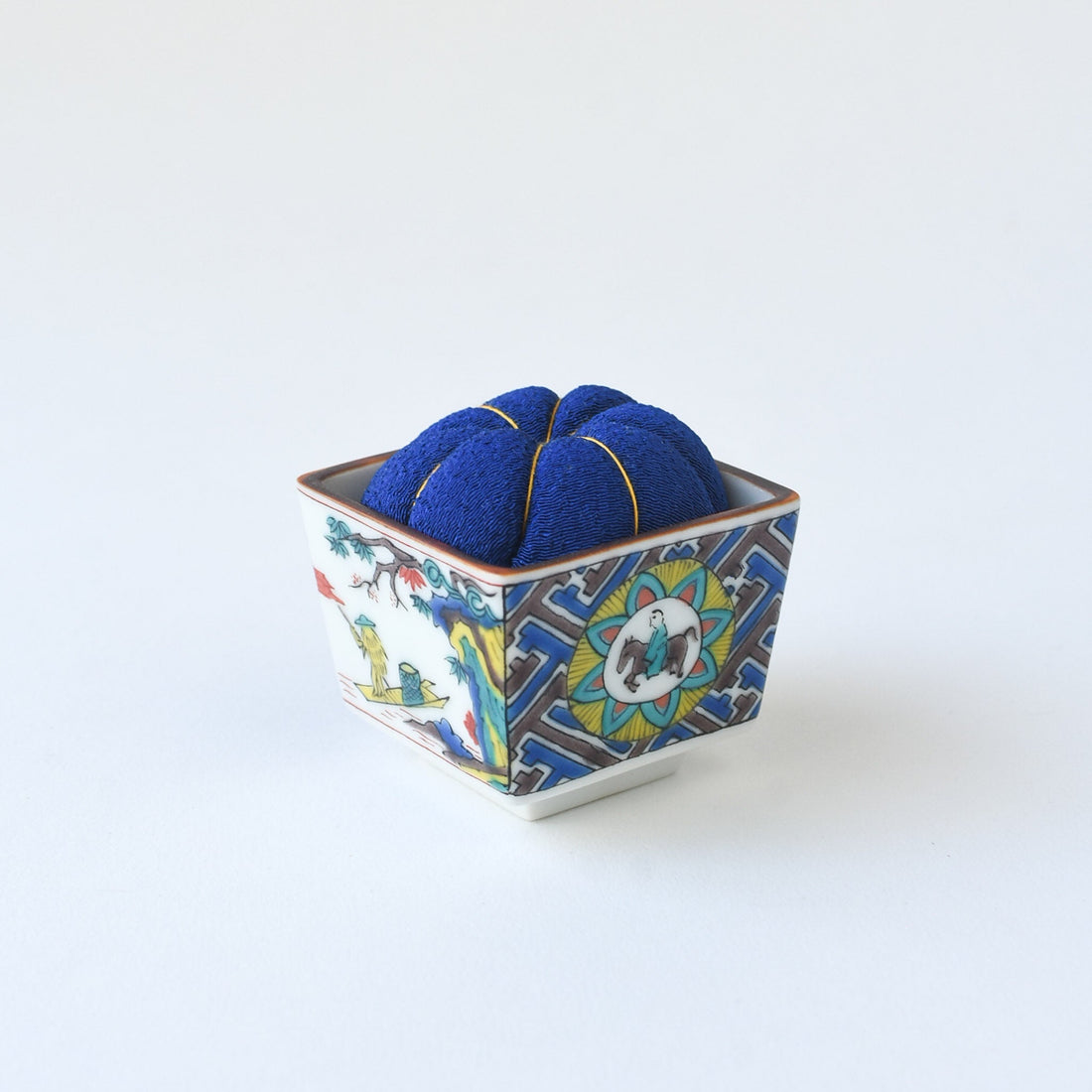 Kutani Pin Cushion, Indigo Kokutani