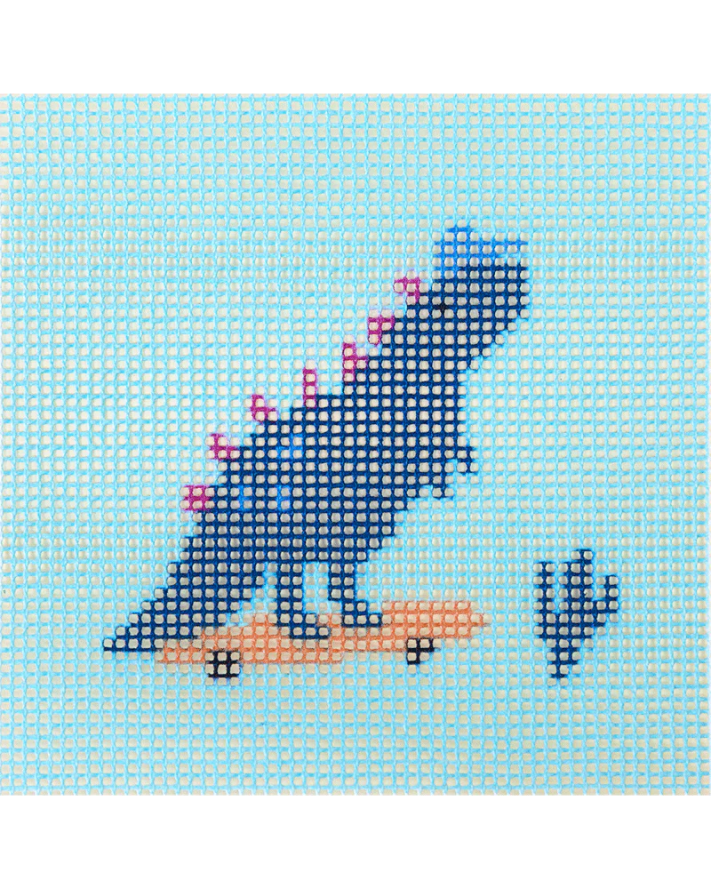 Dino the Skater Needlepoint Kit for Kids
