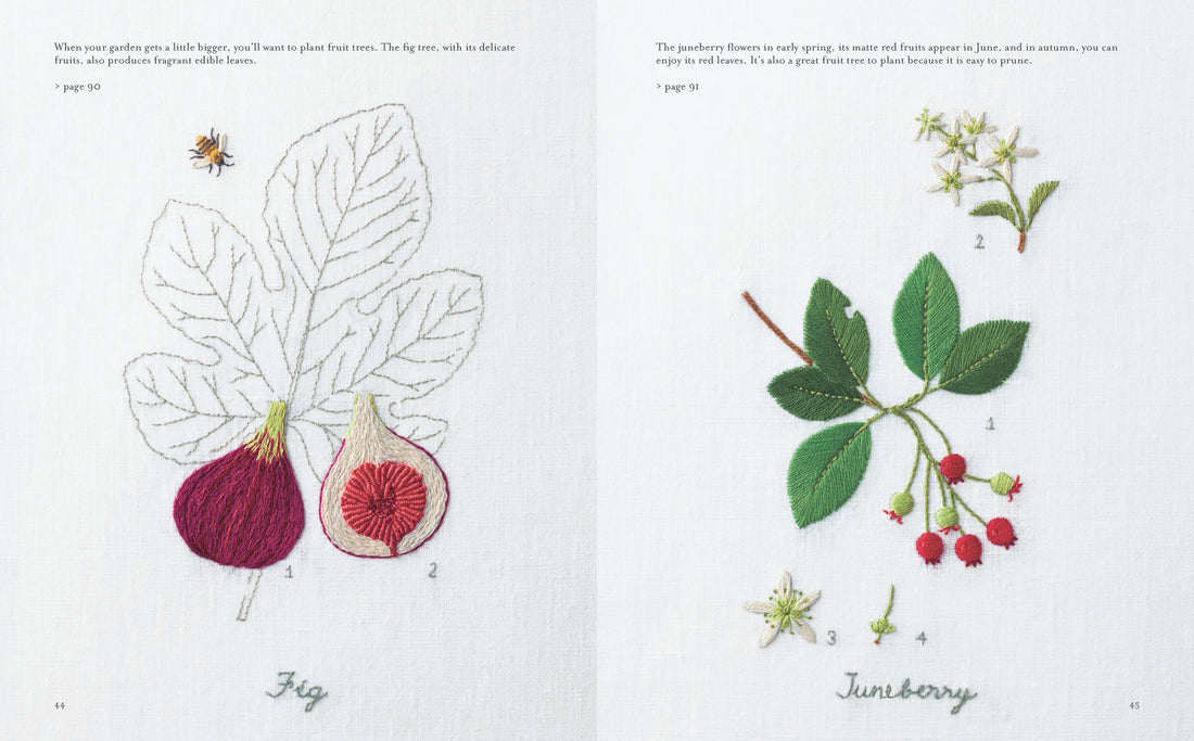 Embroidered Kitchen Garden by Kazuko Oaki