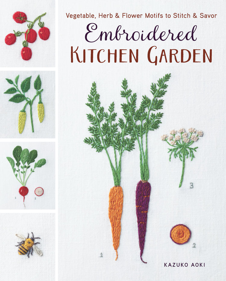 Embroidered Kitchen Garden by Kazuko Oaki