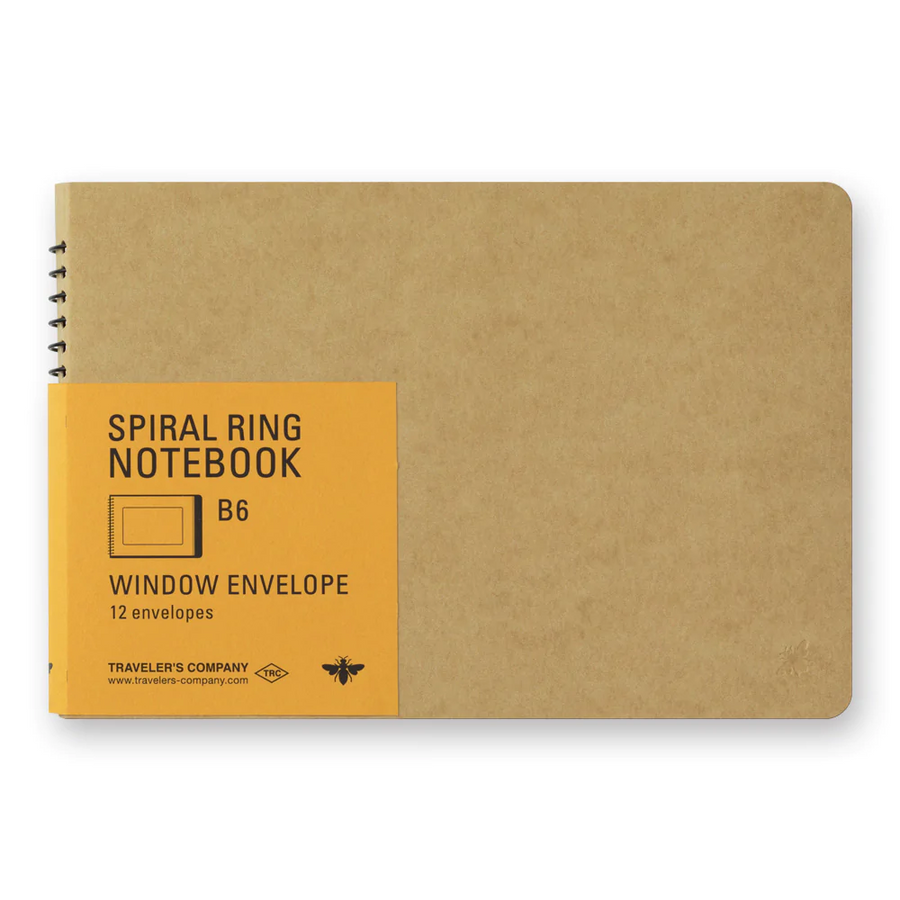 TRC Spiral Ring Notebook, B6 Window Envelope