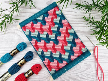 Bargello Tapestry Kit, Geometric Wall Hanging Bargello Kit